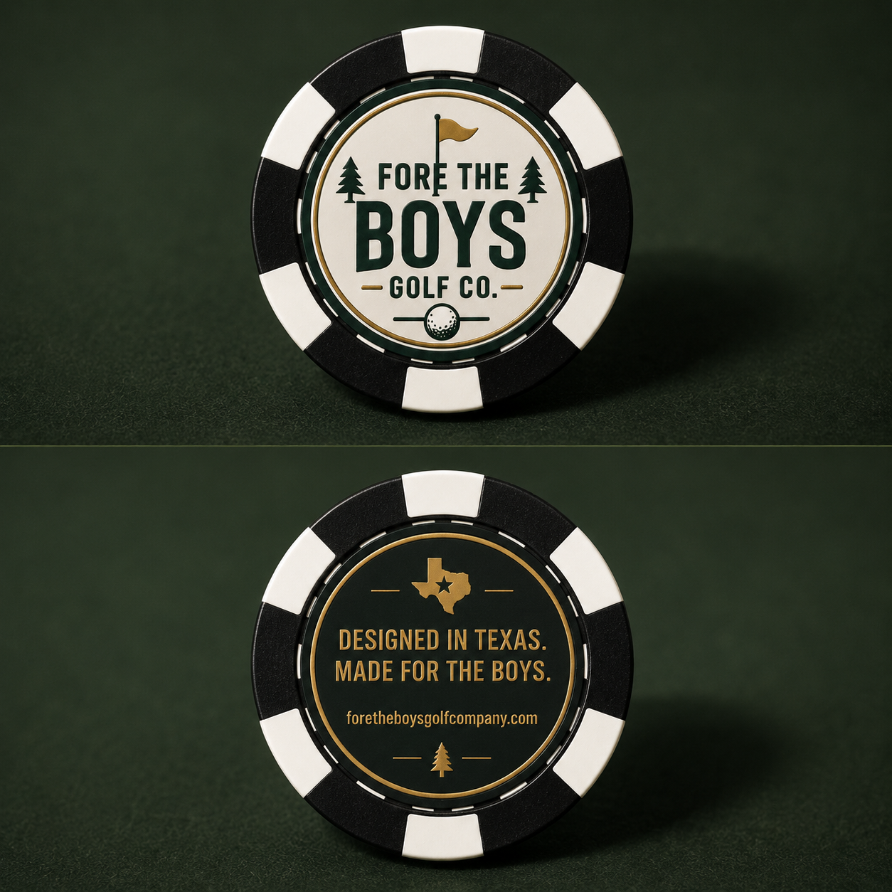 Fore The Boys Signature Poker Chip Ball Marker