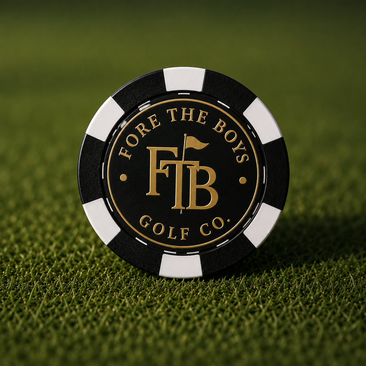 Fore The Boys Heritage Poker Chip Ball Marker